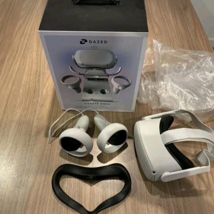 Meta Quest 2 256GB VR headset with controllers and unused charging dock